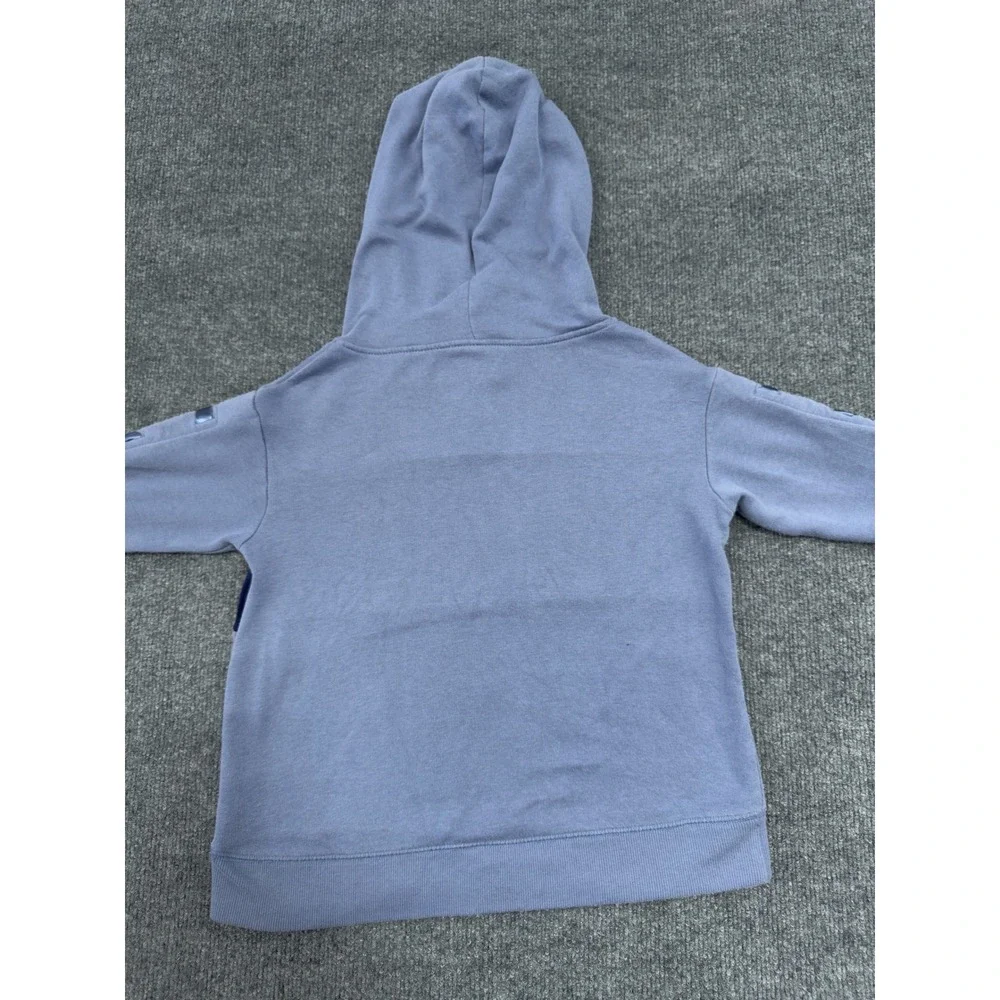 Justice Active Girls Hoodie‎ Long Sleeve Blue Logo Ribbed Cuffs Size 10